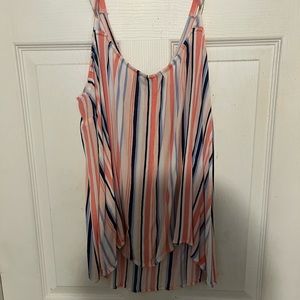 Lane Bryant striped flowy tank top